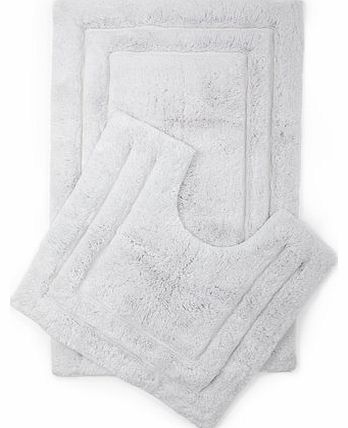 Silver Egyptian cotton plush mats, silver