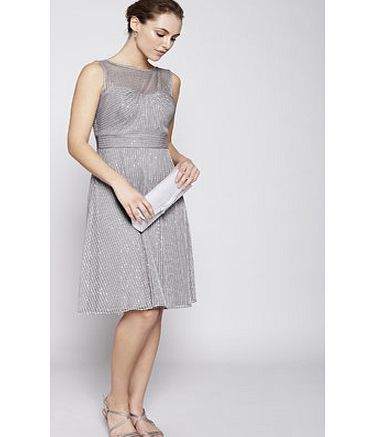 Bhs Silver Juliet Short Bridesmaid Dress, grey