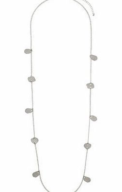 Bhs Silver Textured Disc Necklace, silver 12178930430