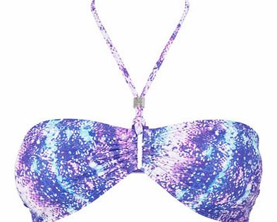 Bhs Snake Print Bandeau Bikini Top, multi pink