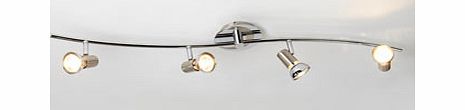 Spin 4 Bar Ceiling Flush Spotlight, satin nickel