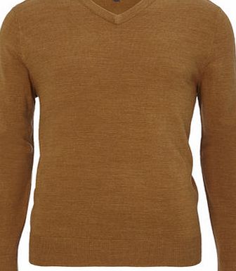 Bhs Supersoft Mustard Yellow V Neck Jumper, Yellow