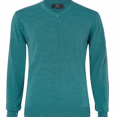 Supersoft V Neck Jumper, Green BR53A02EGRN