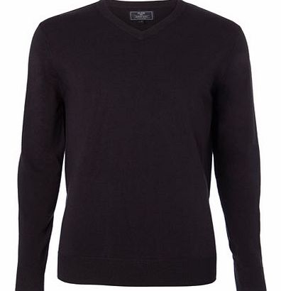 Supersoft V Neck Navy Jumper, Blue BR53A01BNVY