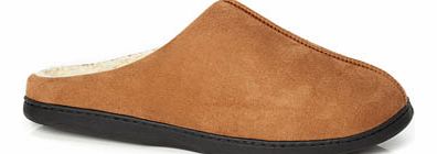 Tan Borg Lined Memory Foam Mule, Brown BR62D05DBRN