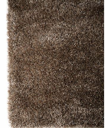 Taupe Manhattan twisted yarn rug 100x150cm,