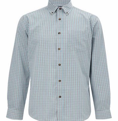 Teal Grid Check Shirt, TEAL BR51C09EGRN