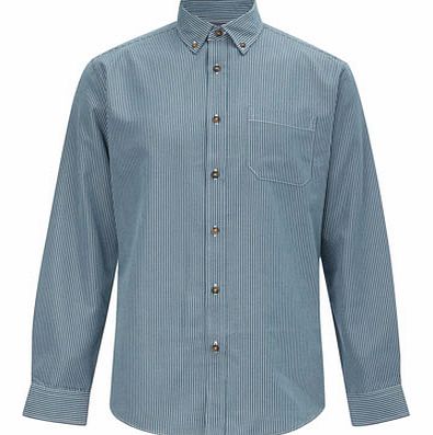 Teal Stripe Shirt, Teal BR51S03EGRN