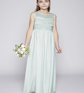 Bhs Teen Mint Illusion Bridesmaid Dress, mint