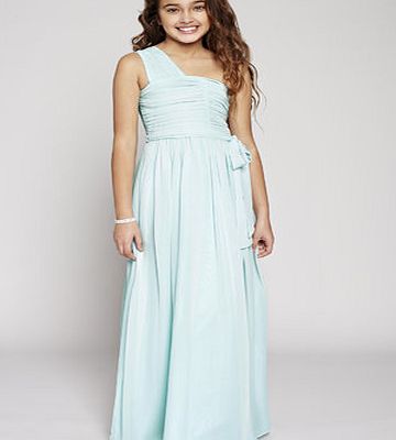 Bhs Teen Mint One Shoulder Bridesmaid Dress, mint