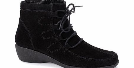 Bhs TLC Black Gilli Lace Wedge Boot, black 2844020137