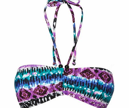 Tribal Print Bandeau Top, purple multi 204075642