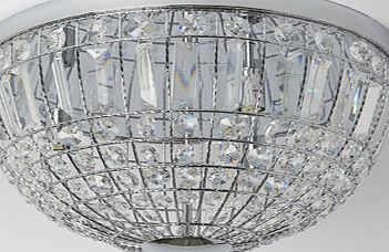 Bhs Ursula Flush Fitting Ceiling Light, chrome