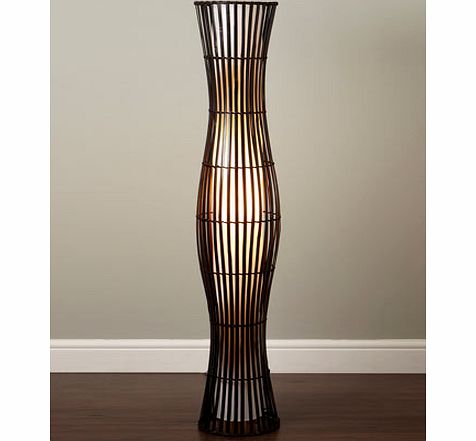 Bhs Waisted Wicker Floor Lamp, chocolate 9781014989