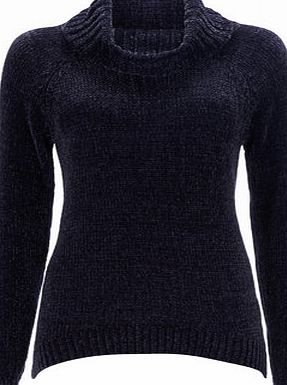 Bhs Wallis Navy Cowl Neck Jumper, navy 12033040249