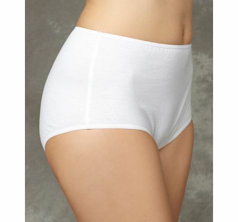 Bhs White 5 Pack Plain Brief Knickers, white