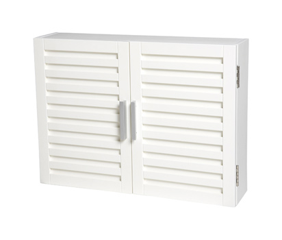 bhs White double door bathroom cabinet