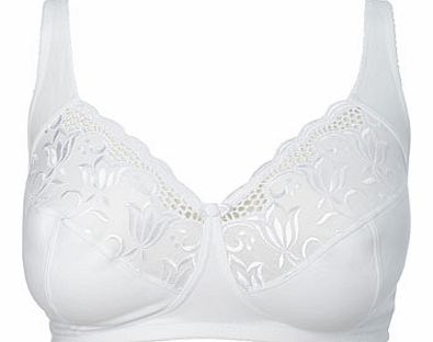 White Iris Non-Wired Total Support Bra, white