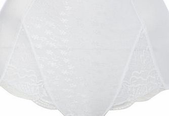 Bhs White Jacquard and Lace Medium Control Shaping