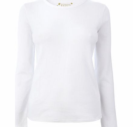 Bhs White Long Sleeve Crew Neck Top, white 2423990306