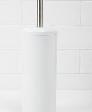 Bhs White Noir Stainless Steel Toilet Brush, white