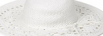 Bhs White Woven Floppy Sun Hat, white 6610590306