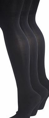 Bhs Womens Black 3 Pack 60 Denier 3D Tights, black