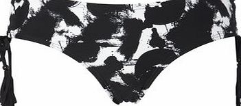 Bhs Womens Black And White Brushstroke Print Bikini