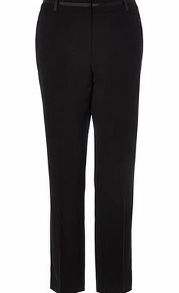 Bhs Womens Black Grosgrain Straight Leg Trouser,