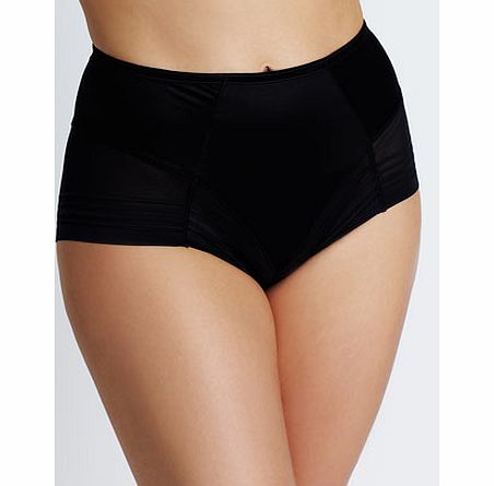 Womens Black High Leg Shaping Brief, black