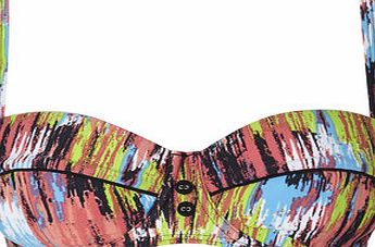 Bhs Womens Black Paintbox Print Underwired Bikini