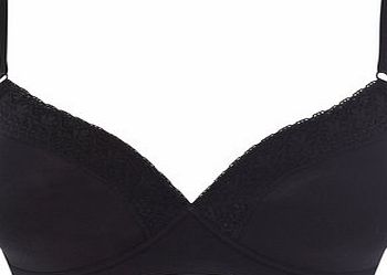 Womens Black Softie Non Wired T-Shirt Bra, black