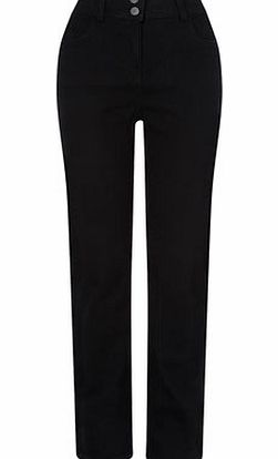 Bhs Womens Black Straight Leg Slim and Shape 29``