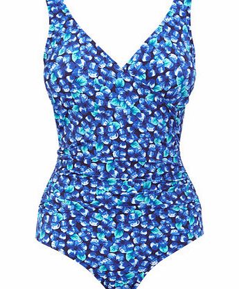 Bhs Womens Blue Floral PrintedTummy Control