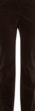 Bhs Womens Brown Cord Straight Leg Trouser, brown