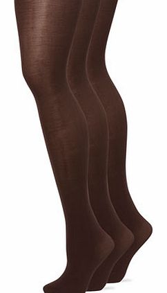 Womens Chocolate 3 Pack 60 Denier 3D Tights,