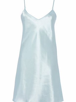 Bhs Womens Duck Egg Blue Satin Reversible Chemise,