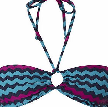 Bhs Womens Green Multi Great Value Chevron Bandeau