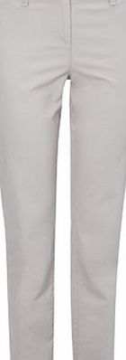 Bhs Womens Light Grey Cotton Twill Chino, light grey