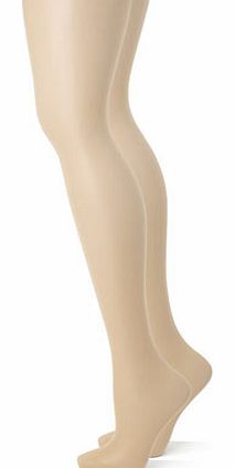 Bhs Womens Natural Tan 2 Pairs of 10 Denier Control