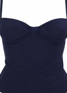 Bhs Womens Navy Great Value Plain Tankini Top, navy