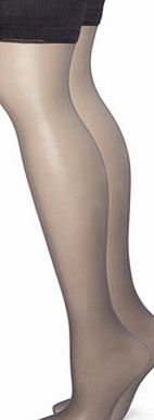 Bhs Womens Nearly Black 2 Pack 15 Denier Hold Ups,