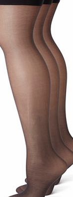 Bhs Womens Nearly black 3 pack Soft Shine Stockings,