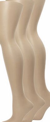 Bhs Womens Nude 3 Pack of 10 Denier Matt Tights,