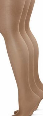 Bhs Womens Paola 3 Pack 20 Denier Matt Tights, paola