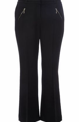 Bhs Womens Petite Black Bootleg Trousers, black