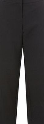 Bhs Womens Petite Black Straight Leg Trousers, black