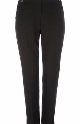 Bhs Womens Petite Black Tab Flood Trouser, black