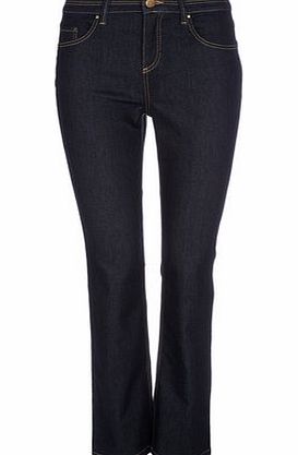 Bhs Womens Petite Straight Leg Jeans, dark blue