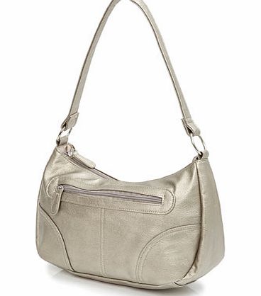 Womens Pewter Zip Scoop Bag, pewter 3119491870